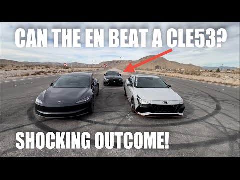 RACE: Mercedes CLE53 AMG vs Tuned Elantra N vs Tesla Model 3!