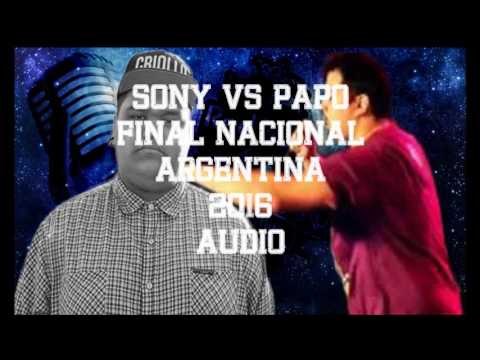 Papo vs Sony - Final RedBull Nacional Argentina 2016 (audio)