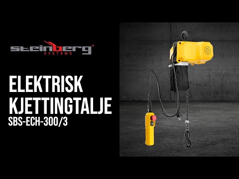 video - B-varer Elektrisk kjettingtalje - 300 kg - 3 m