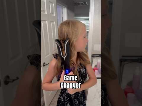 The EASIEST + SAFEST Way To Curl Hair In Seconds #hairtutorial #kidfriendly #howto
