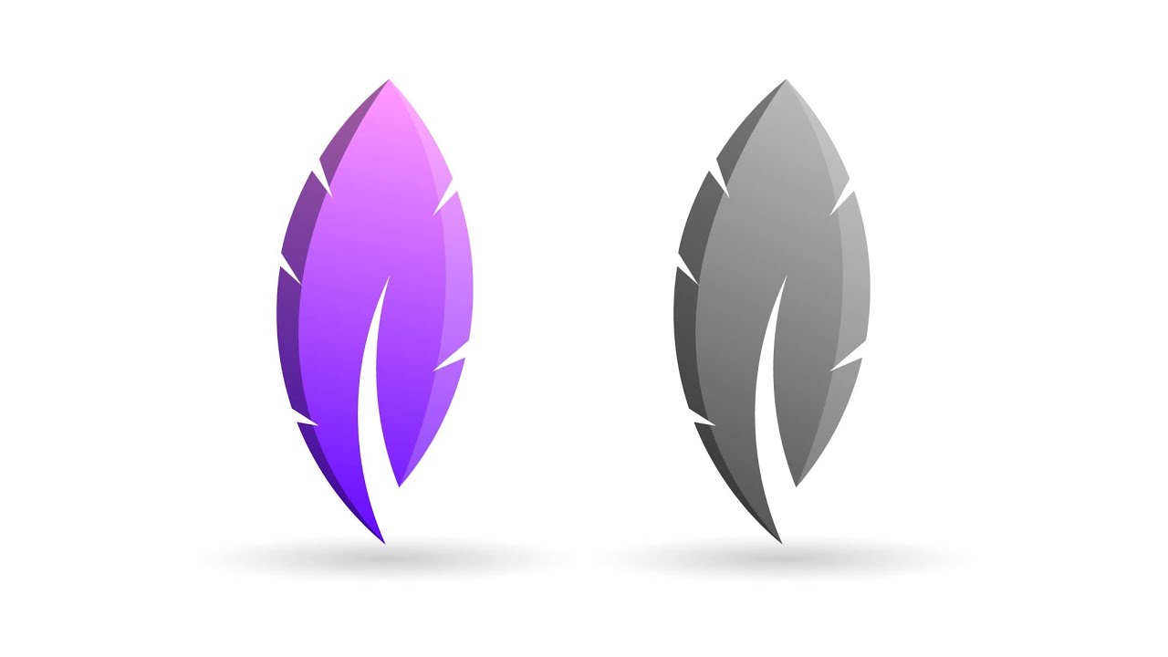 Leaf Vector Logo Creative - Adobe illustrator Logo Design Tutorial