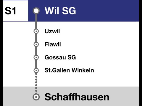 Thurbo Ansagen » S1 Wil SG — Schaffhausen (2023) | SLBahnen