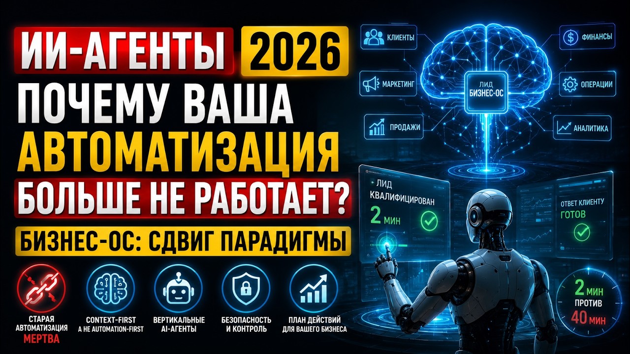 YouTube: Старая Автоматизация МЕРТВА. ИИ-агенты 2026.