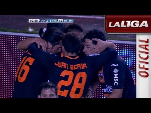 Gol de Costa (2-3) en el Deportivo - Valencia - HD