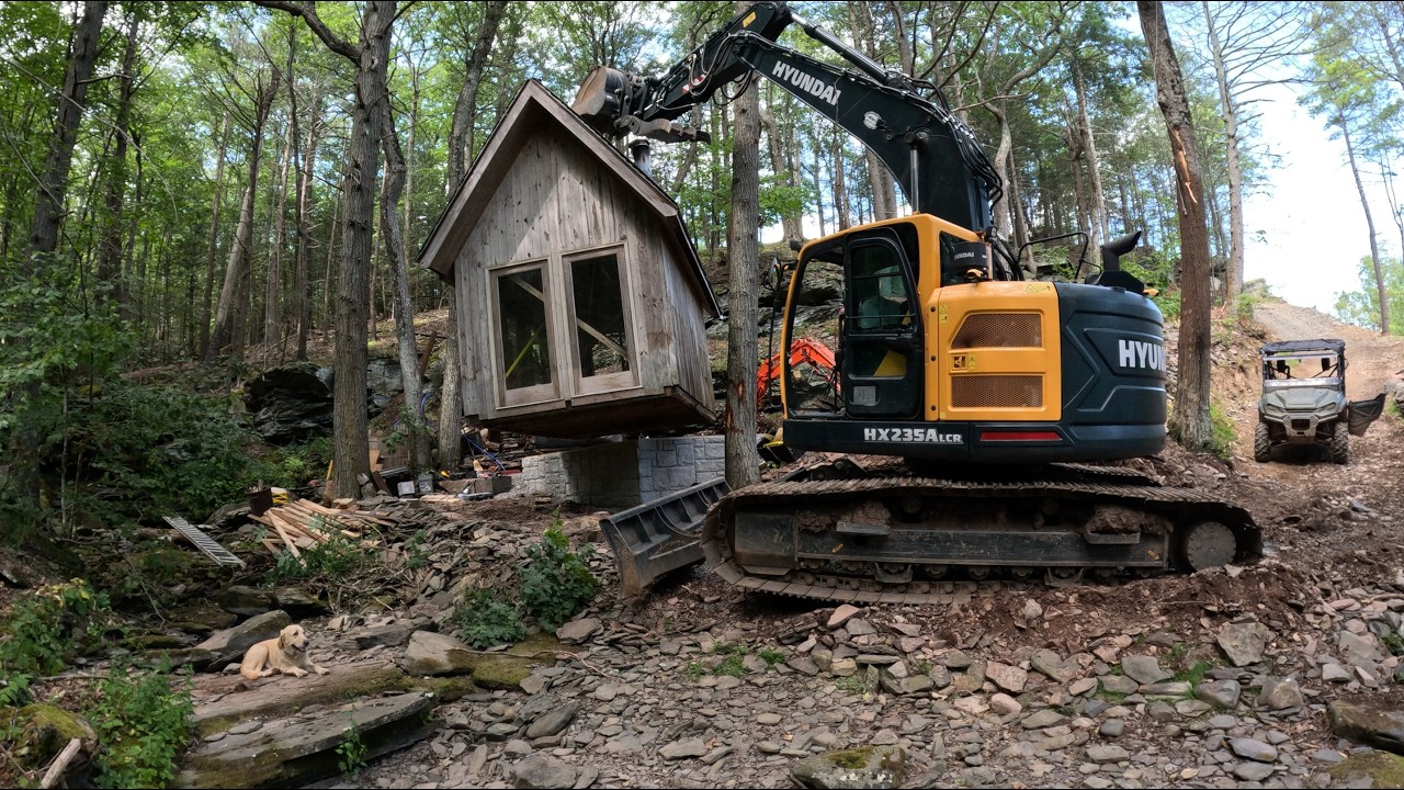 Building a foundation for a cabin