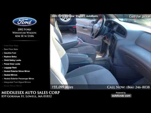 Used 2002 Ford Windstar Wagon | MIDDLESEX AUTO SALES CORP, Lowell, MA - SOLD