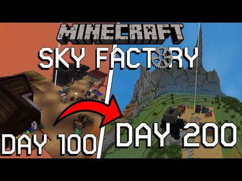 Surviving 200 DAYS in Minecraft SKYFACTORY 4!