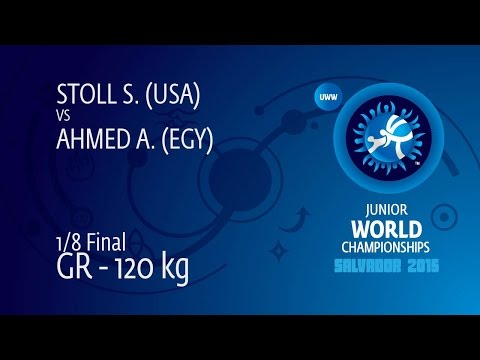 1/8 GR - 120 kg: S. STOLL (USA) df. A. AHMED (EGY) by FALL, 2-0