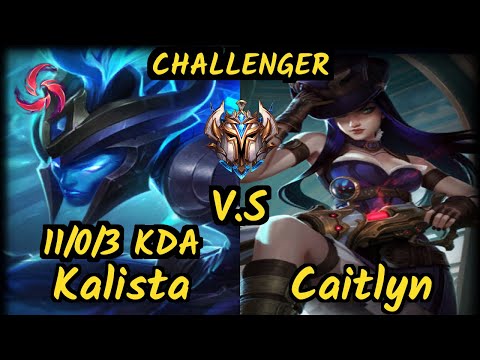 FNC Rekkles (KALISTA) vs CAITLYN - 11/0/3 KDA BOTTOM ADC CHALLENGER GAMEPLAY - EUW