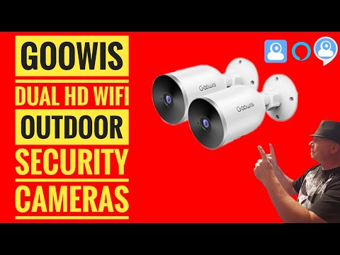 Goowls HD 1080p Outdoor WIFI Security Cameras 2 Pack works with Yi lot APP