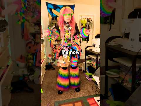 i love me some colors :3 #fashion #alt #scene #scenecore #kandi #rave #shorts