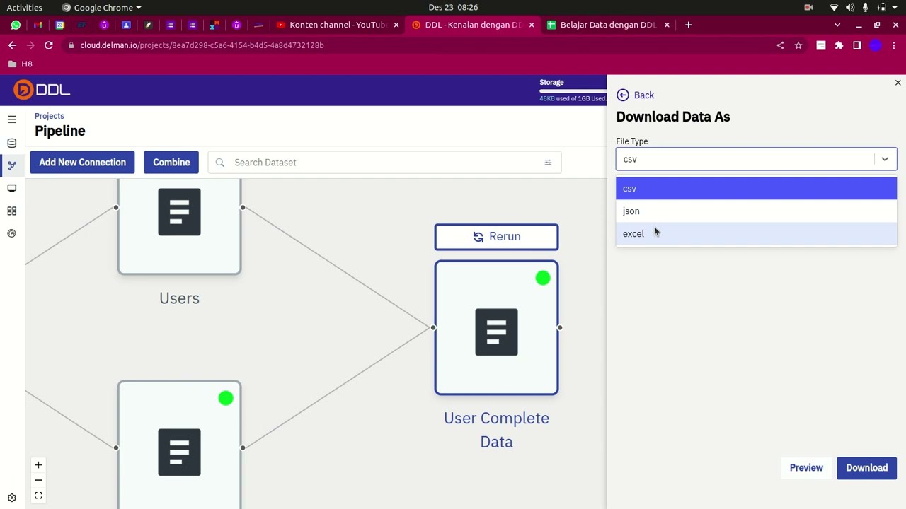 Delman Data Lab: export data to google sheet