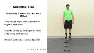 175. Single Leg Forward Barrier Jump (Stick)