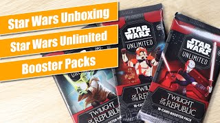 Star Wars Unlimited Twilight of the Republic Booster Packs - Star Wars Pack Openings