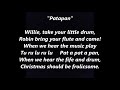 PATAPAN Pat-a-pan Turulurulu Willie French CHRISTMAS carol Lyrics Words text trendin Sing Along Song