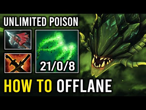 How to Play Unkillable Offlane Hard Carry Viper with Unlimited Poison Slow DPS Dota 2