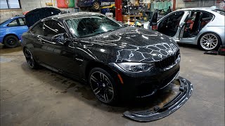 NEW GT4 CARBON LIP INSTALLED ON F82 M4 / BMW SHOP HANGS