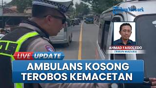 Sirene Tetap Nyala meski Ambulans Kosong, Sopir di Bangkalan Ditegur saat Melaju di Poros Kemacetan