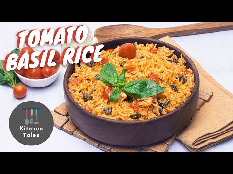 Tomato Basil Rice Recipe | Vegan Recipe | Rice with Italian herbs | NV Kitchen Tales