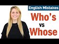 Who's vs Whose | Common English Vocabulary Mistake