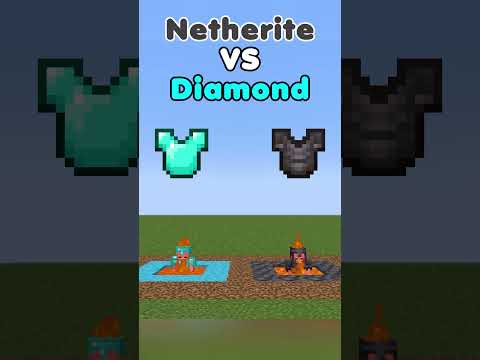 Netherite VS Diamond ARMOR  #minecraft #comparison