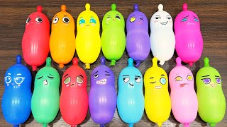 Slime balloon characters ASMR: glossy green swirls & bubble pops #37