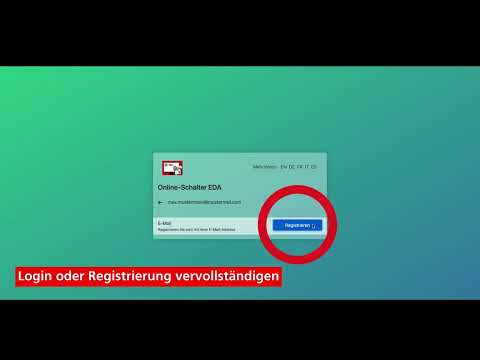 Anleitung – Registrierung für den Online-Schalter EDA