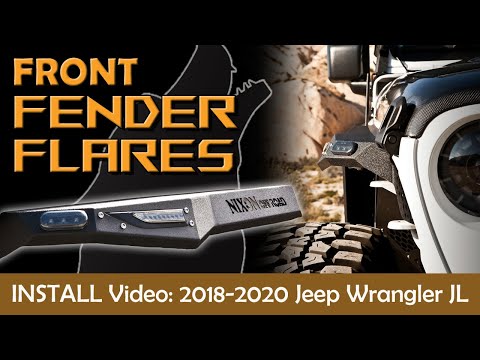 Jeep Wrangler JL Front Fender Flares Install for Nixon Offroad