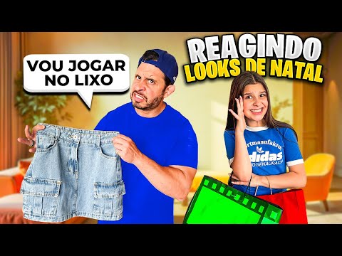 MY DAD REACTING TO MY CHRISTMAS LOOKS *Did he throw it in the trash?