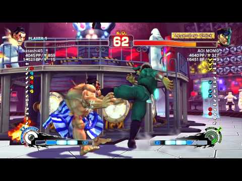 AOI MOMO (M.Bison) vs kasashi (E.Honda) - SSFIVAE Online Ranked
