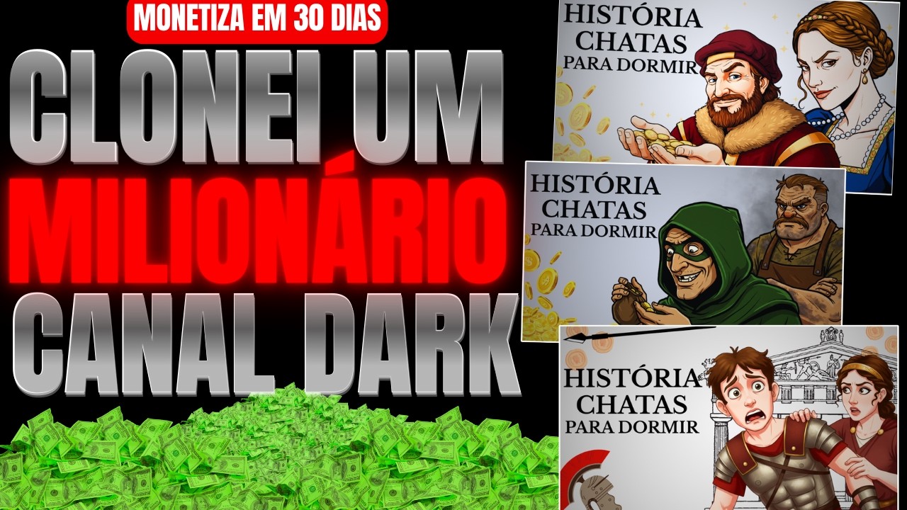 Clonei um Canal Dark Híbrido Milionário Usando IA Grátis (Monetiza em 30 Dias)