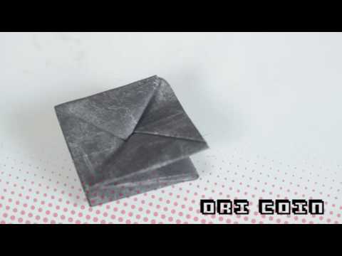 Ori Coin, porta moedas de origami feito de Tyvek.