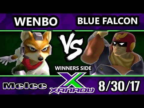 S@X 217 - Wenbo (Fox, Peach) Vs. Blue Falcon (Captain Falcon) - Smash Melee Tournament - SSBM