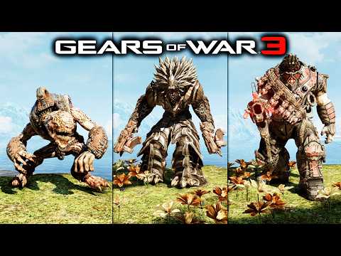 GEARS OF WAR 3 - ALL LOCUST AND CREATURES IN BEAST MODE