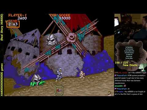 Daimakaimura / Ghouls n' Ghosts (Sharp X68000) - Full Playthrough