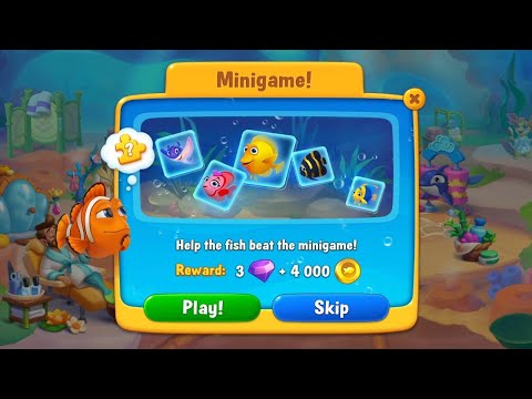 @Fishdom Hard Level 11099 and Minigame! 🧩