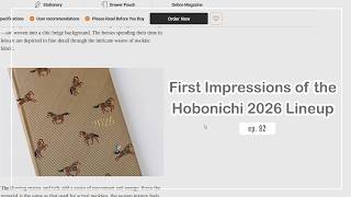 Hobonichi 2026 Lineup First Impressions | 51 mins | ep. 92