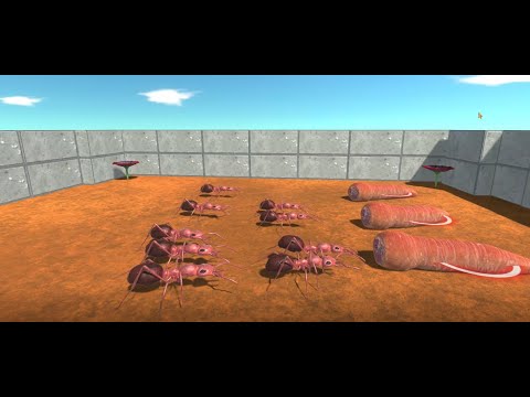 Deadly Blade Worm Vs Giant Ant - Animal Revolt Battle Simulator