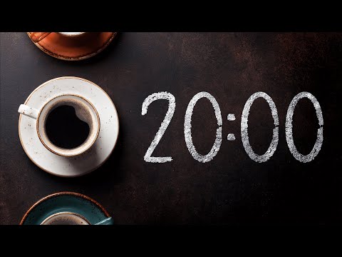 20 MINUTE TIMER ☕ Coffee 🔔 Gentle Alarm [Full HD]