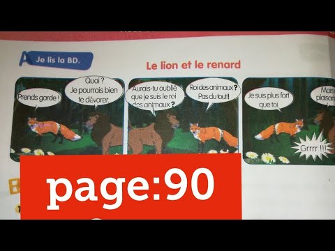 سنة ثانية متوسط فرنسية صفحة 90 français 2am page 90 le lion et le renard