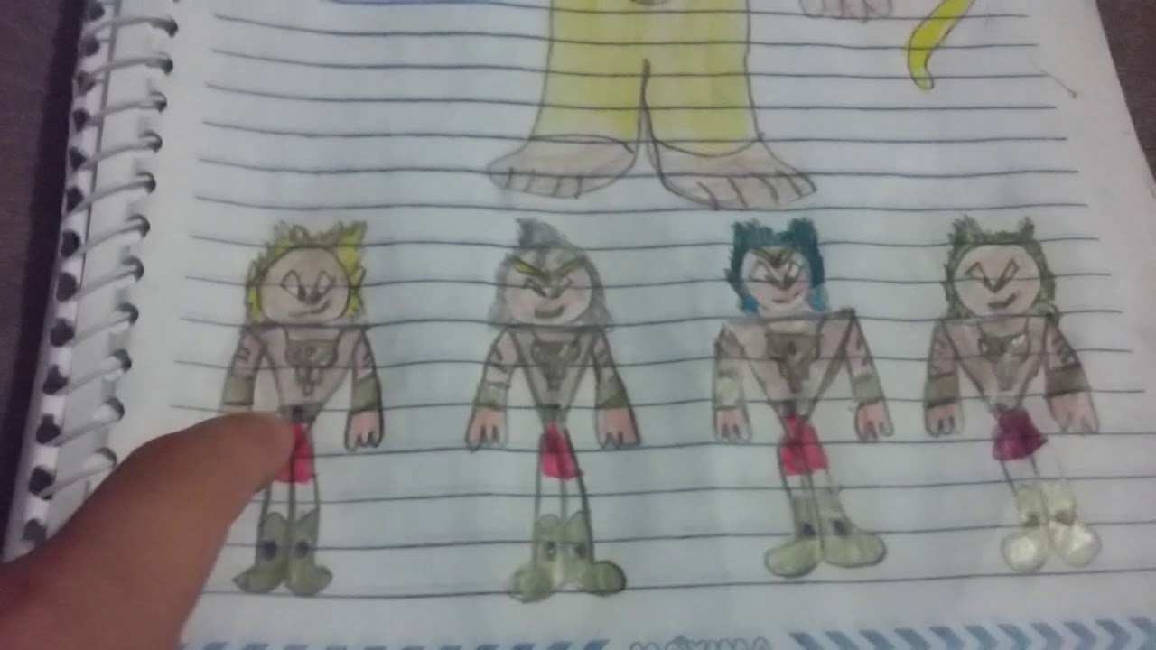 Mostrando meus bonecos de papel de dragon ball😆