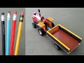 How To Make Mini Tractor Trolley With Pencil