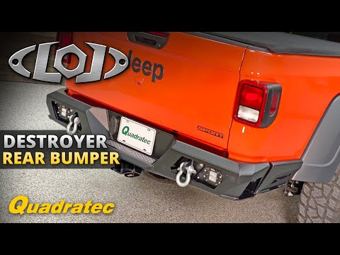 LoD Offroad Destroyer Rear Bumper and Bed Sliders for Jeep Gladiator JT