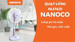 Quạt lửng NLF1621 Nanoco - tiết kiệm điện 5 sao, gió mạnh chạy êm