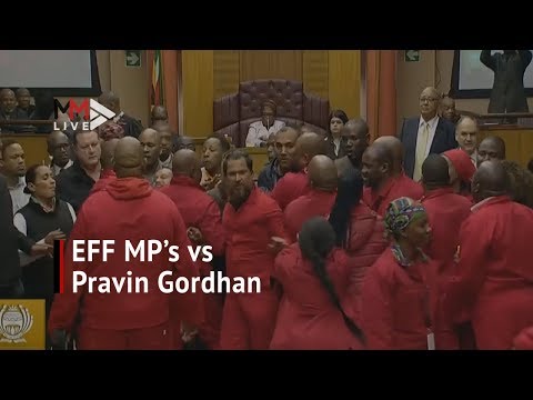 'They must try touch me' Gordhan quips back at EFF intimidation in parliament