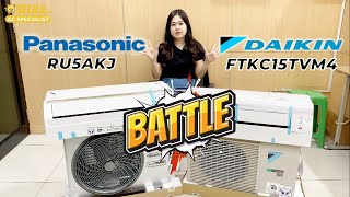 Download lagu BATTLE AC - PANASONIC RU5AKJ DAN AC DAIKIN FTKC15TVM4 AC SPLIT 1/2 PK INVERTER PUTIH mp3