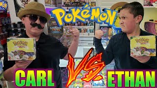 SHADY CARL VS ETHAN MONSTER! Epic Booster Box Battle! Evolving Skies Pokemon Cards Opening!