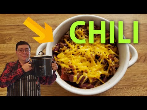 Easy Beef Chili with Kindey Beans Slow Cooker Recipe