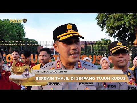 KAPOLRES KUDUS &amp; MAHASISWA BERBAGI TAKJIL RAMADAN