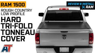 Rough Country Ram 1500 Low Profile Hard Tri Fold Tonneau Cover R110916 09 18 Ram 1500 W 5 7 Ft 6 4 Ft Box W O Ram Box